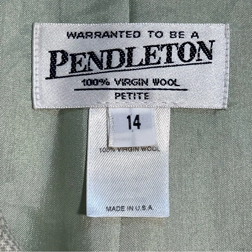 VINTAGE Pendleton wool women’s blazer suit jacket plaid micro checkered tailored